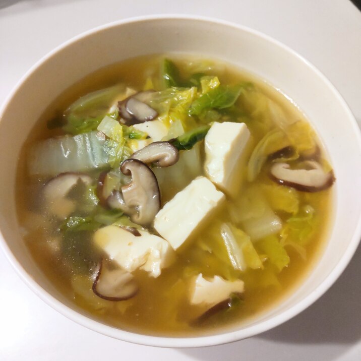 【簡単】白菜と豆腐の中華スープ【大量消費】